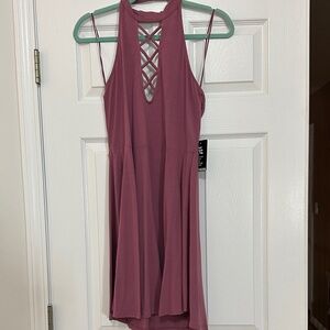 Express Mauve Backless Dress
